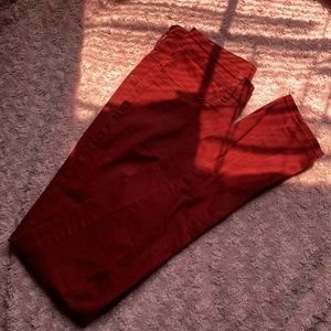 Burgundy Jeans, skinny low-rise - Eur 34cm / US 2